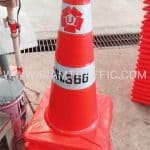 กรวยจราจร 70 ซม. แถบบนสกรีนโลโก้ SEC