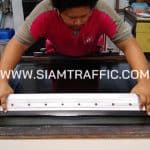 รับทำป้ายจราจร ป้ายสิ้นสุดเขตบังคับ ขนาด 75 เซนติเมตร