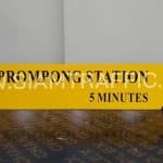 ป้าย BTS PROMPONG STATION ลูกศรชี้ขวา ขนาด 15 x 80 เซนติเมตร