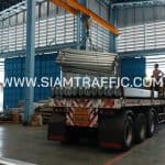 Guard rail ติดตั้งบนทางหลวงหมายเลข 4 ตอน เสียบญวน - กระบุรี ตอน 1 ระหว่าง กม.484+434 - กม.499+035 เป็นแห่ง ๆ ปริมาณงานรวม 2,228 เมตร