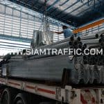 โรงงานผลิตการ์ดเรล สำหรับงานติดตั้งการ์ดเรล บนทางหลวงหมายเลข 4 ตอนควบคุม 0501 ตอน สระพัง - เขาวัง ตอน 8 ปริมาณ 5,128 ม.