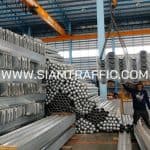 โรงงานผลิตแผ่นการ์ดเรล สำหรับติดตั้งบนทางหลวงหมายเลข 4