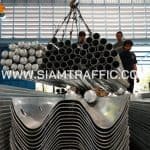 โรงงานผลิตการ์ดเรล ปลายทางหมวดทางหลวงน้ำปาด