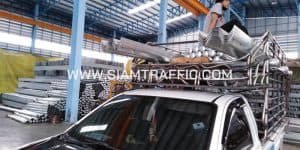 การ์ดเลนถนน และอุปกรณ์ติดตั้งการ์ดเรล ปลายทางจังหวัดชุมพร