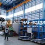 เสาราวกั้นอันตราย ขนาด 4 นิ้ว x 2 เมตร ปลายทางอำเภอเมืองปทุมธานี จังหวัดปทุมธานี