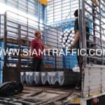 ราวกั้นอันตราย หนา 2.5 มิลลิเมตร ยาว 4.32 เมตร ปลายทางอำเภอเมืองปทุมธานี จังหวัดปทุมธานี