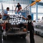โรงงานผลิตการ์ดเรล ส่งสินค้าที่ปลายทางอำเภอแม่ทา จังหวัดลำพูน