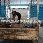 ราวเหล็กกั้นถนน หนา 2.5 มิลลิเมตร ยาว 4.32 เมตร ส่งไปจังหวัดตาก