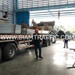 การ์ดเรล ทางหลวงหมายเลข 23 ตอนควบคุม 0301 ตอน ห้วยแอ่ง - ร้อยเอ็ด ปริมาณงาน 2,592 เมตร