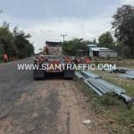 การติดตั้งราวกันอันตราย ทางหลวงหมายเลข 23 ตอนควบคุม 0301 ตอน ห้วยแอ่ง - ร้อยเอ็ด ปริมาณงาน 2,592 เมตร