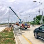 ป้าย overhead ติดตั้งทางหลวงพิเศษหมายเลข 7 ตอน พัทยา - มาบตาพุด ระหว่าง กม.117+000 - กม.152+781 ด้านซ้ายทางและขวาทาง (เป็นช่วง ๆ) ปริมาณงานรวม 886.45 ตารางเมตร