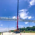 ป้าย overhead ติดตั้งบริเวณเส้นทางจากพัทยา - มาบตาพุด ปริมาณงานรวม 886.45 ตารางเมตร