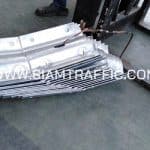 แผ่นปะกับเฉียง จำนวน 14 แผ่น โดยโรงงานผลิตการ์ดเรล ปลายทางถนนราชวิถี ตำบลคลองกระแซง อำเภอเมืองเพชรบุรี จังหวัดเพชรบุรี